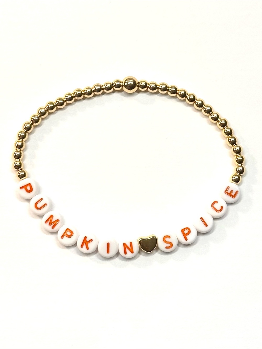 Pumpkin Spice 14K Gold Plated Bracelet Womens